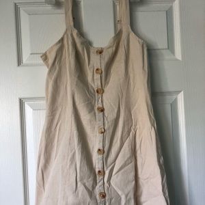 Beige Button Down Dress